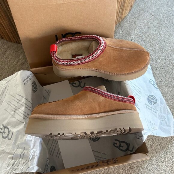 UGG Tazz Chestnut Platform Mule Clog Slipper - Picture 7 of 13